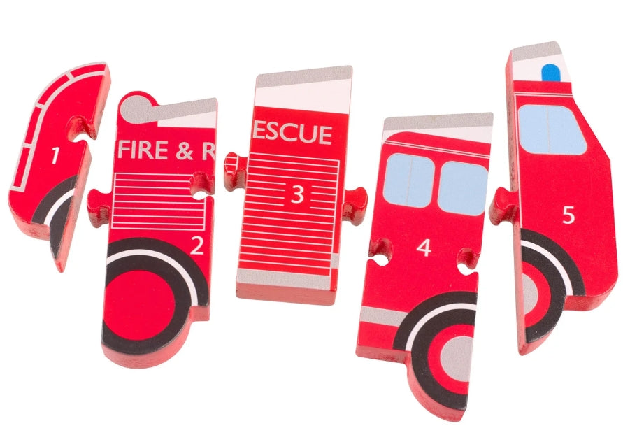 Vintage Fire Engine Number Puzzle
