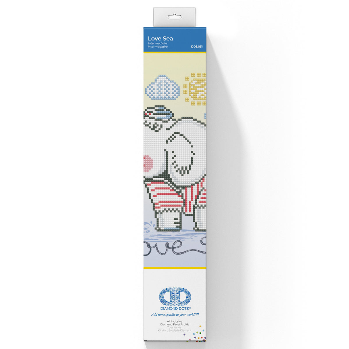 Diamond Dotz Diamond Painting Kit : 'Love Sea' Elephant Intermediate Level