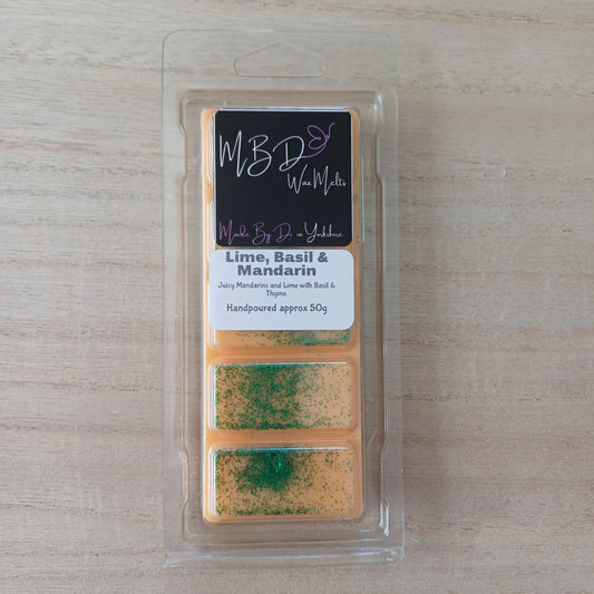Lime, Basil and Mandarin Wax Melts