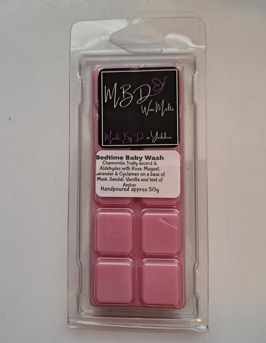 Bedtime Baby Wash Wax Melts 50g Snap Bar