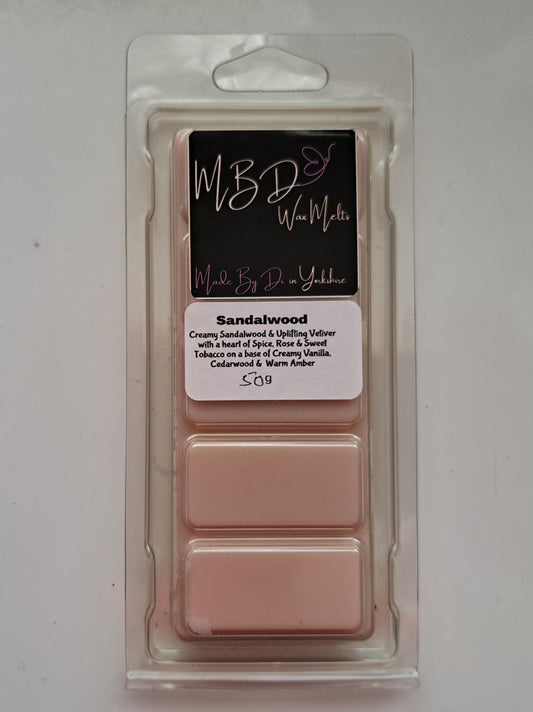 Sandalwood Wax Melts 50g Snap Bar