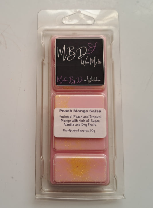 Peach Mango Salsa Wax Melts 50g Snap Bar