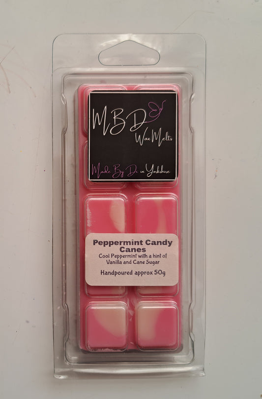 Peppermint Candy Canes Wax Melts 50g Snap Bar