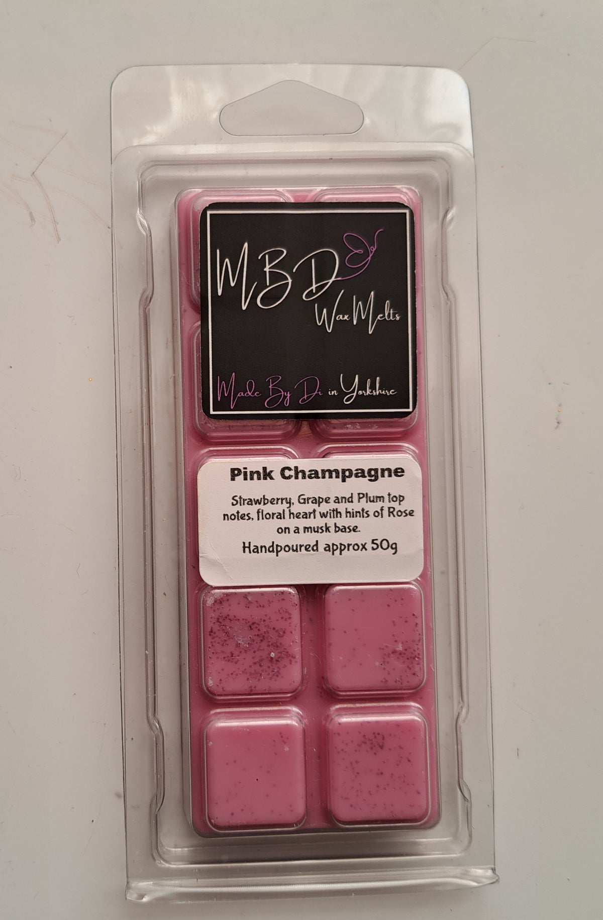 Pink Champagne Wax Melts 50g Snap Bar