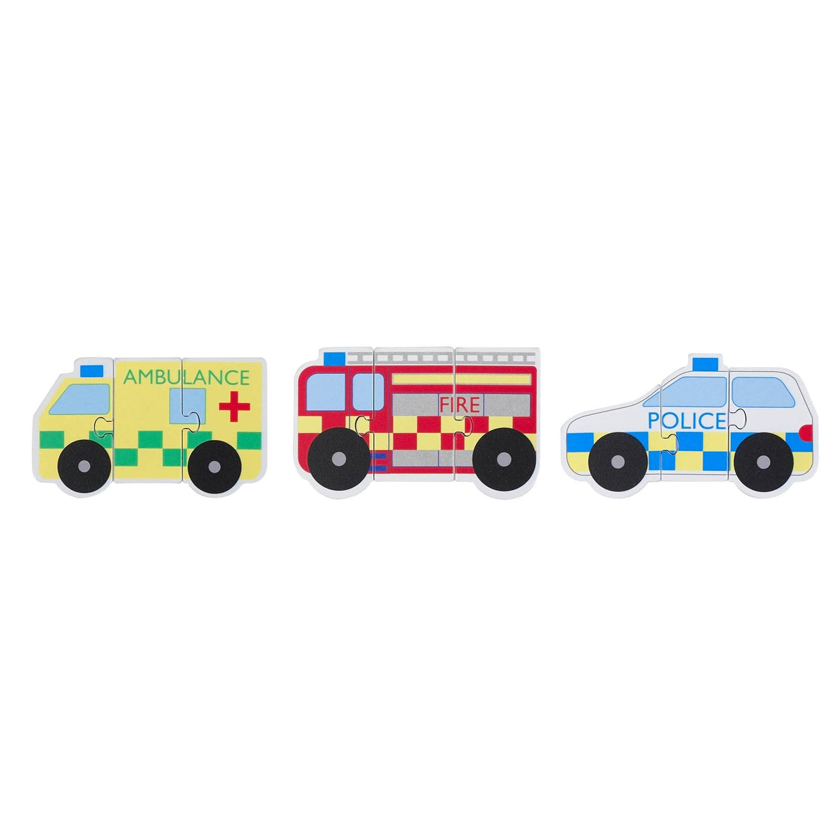 Emergency Services Wooden Mini Puzzles