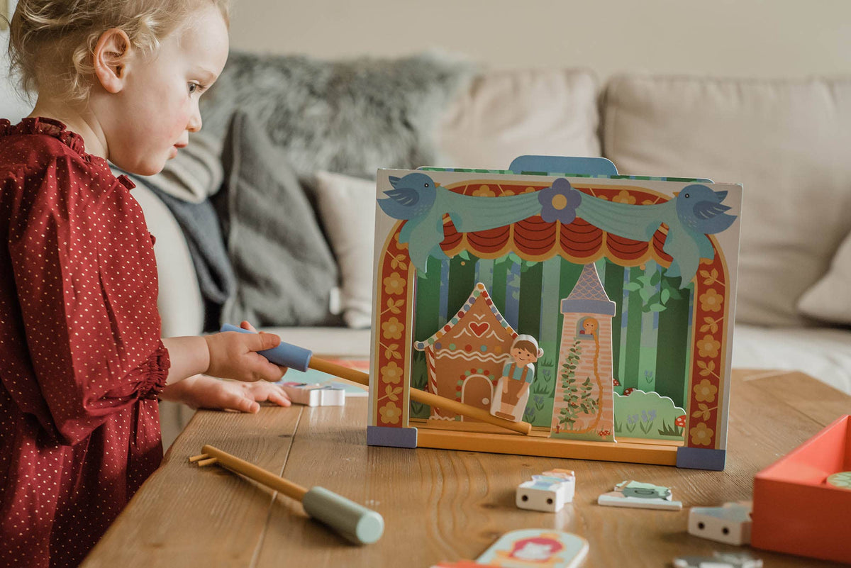 The Little Bluebird Wooden Tabletop Theatre
