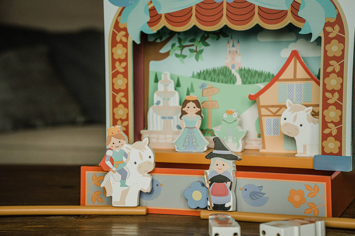 The Little Bluebird Wooden Tabletop Theatre