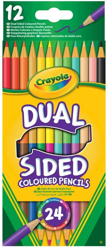 Crayola 12 Dual Sided Coloured  Pencils