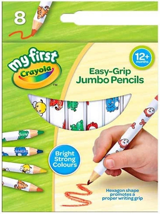 My First Crayola 8 Easy Grip Jumbo Hexagon Shape Pencils