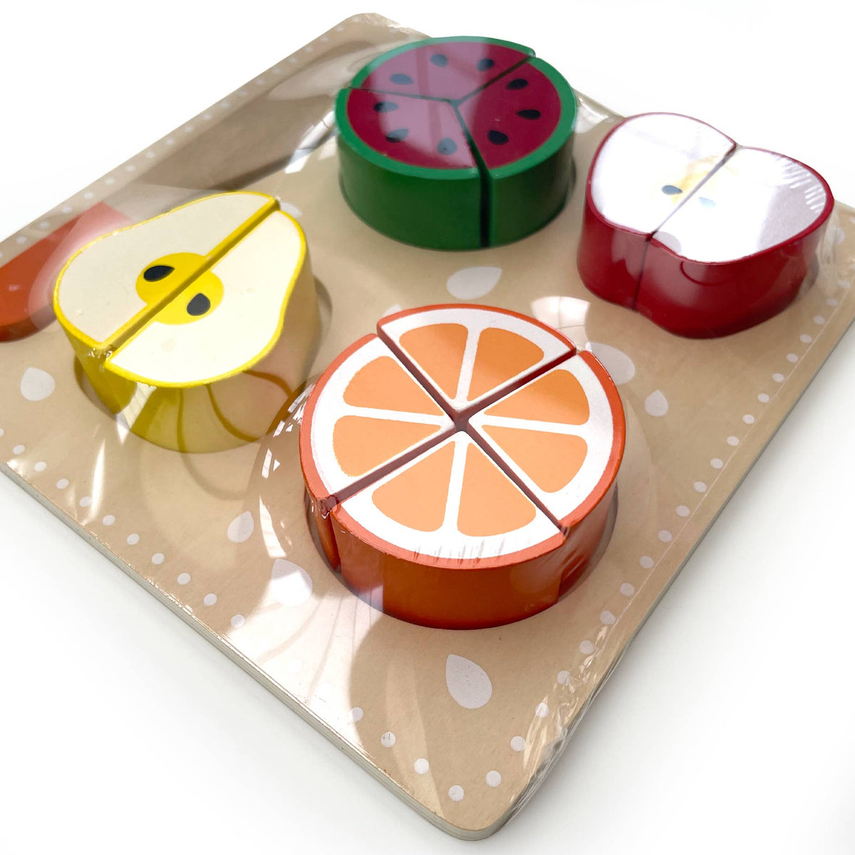 Wooden Fruit & Vegetable Puzzle Play Set